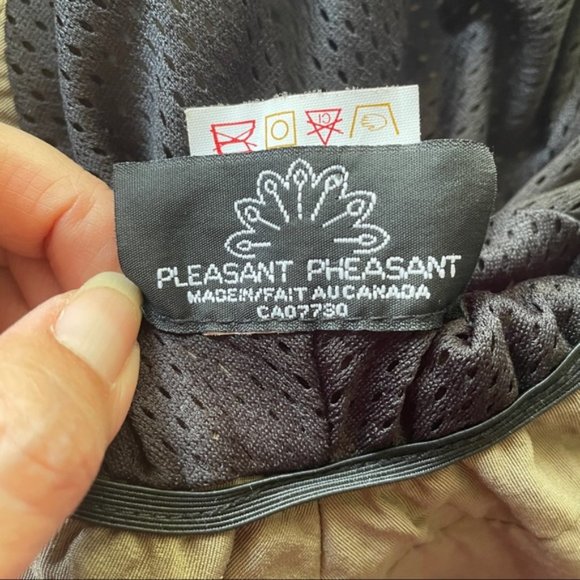 Vintage Pleasant Pheasant Khaki Green Rounded Bucket Gardening Sun Hat O/S 🇨🇦 - Picture 4 of 7